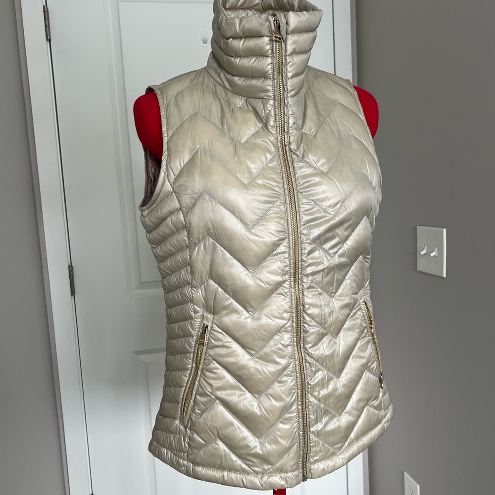 Calvin Klein Women's Gold Quilted Vest